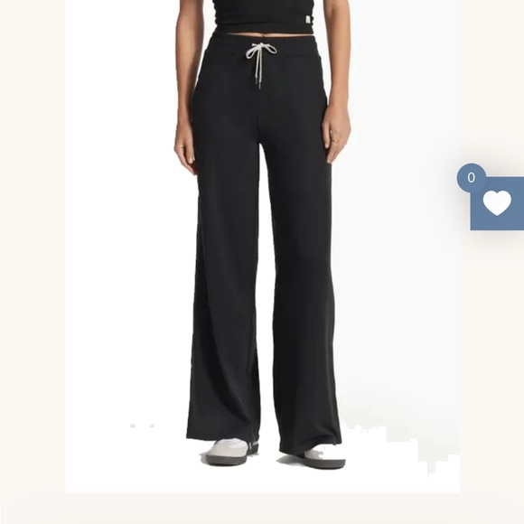 Vuori Women’s Wideleg Essential Pants Black Heather NWT - Picture 4 of 5